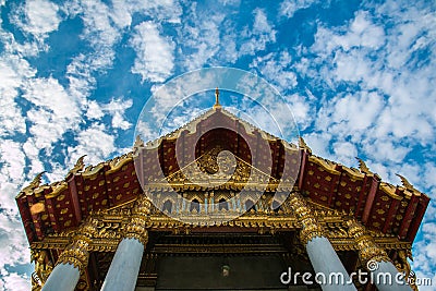 Bangkok, Marble temple Stock Photo