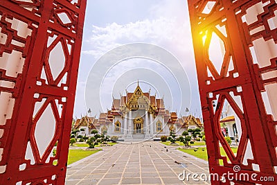 The Bangkok Marble Temple Stock Photo