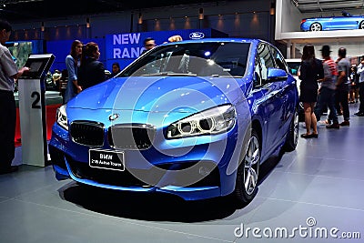 BANGKOK - March 26 : BMW 218i Active Tourer on DisPlay at 36th B Editorial Stock Photo