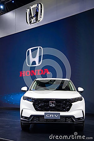 BANGKOK - MARCH 21 : Honda CRV on display at Bangkok International Motor Show 2023 on March 21, 2023 in Nonthaburi, Thailand Editorial Stock Photo