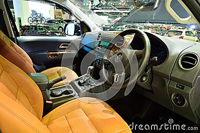 BANGKOK - March 26 : Interior design of Passenger room of Volksw Editorial Stock Photo