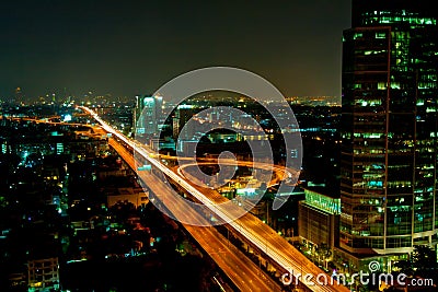 Bangkok in night Stock Photo