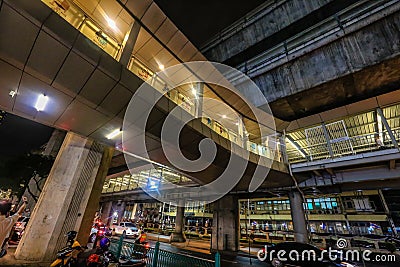 Bangkok night scene Editorial Stock Photo