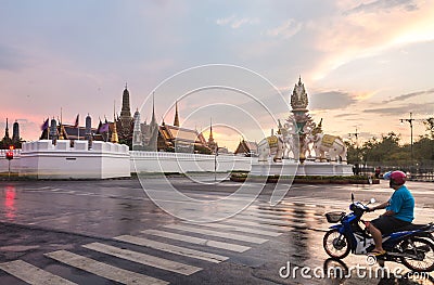 Bangkok Royal Palace and Wat Phra Kaew Editorial Stock Photo