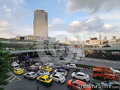 Bangkok rush hour traffic, Thailand Editorial Stock Photo