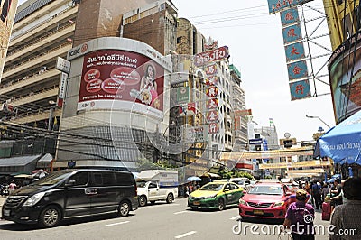 Bangkok Chinatown Street View Editorial Stock Photo