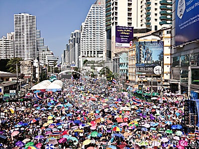 Bangkok shutdown 2013 Editorial Stock Photo