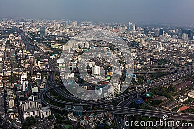 Bangkok skyline, Thailand. Bangkok Editorial Stock Photo