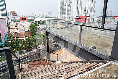 Bangkok, Thailand - 30 Apr 2021, The YG republique Bangkok environment on SHOWDC rooftop, shopping mall that closure on 1-31 May Editorial Stock Photo