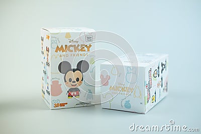 Bangkok, Thailand - April 12, 2021 : Mickey Mouse Family Figure Blind Box Collection, New version 10 tousles types is random Editorial Stock Photo