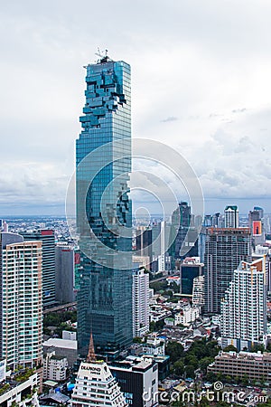 BANGKOK, THAILAND - AUGUST 31, 2016: at MahaNakhon skyscraper in Bangkok. Editorial Stock Photo