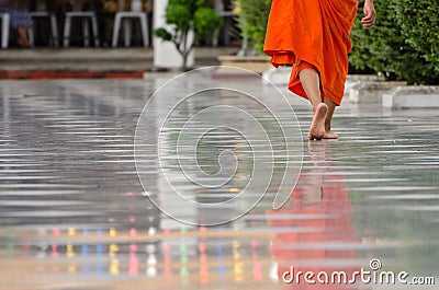 Bangkok (Thailand), Buddhist Monk Stock Photo