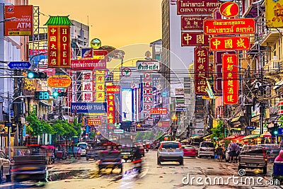 Bangkok, Thailand Chinatown Editorial Stock Photo