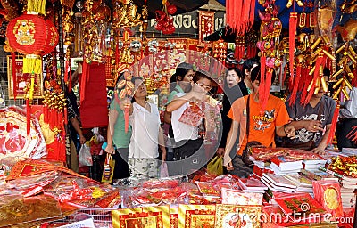 Bangkok, Thailand: Chinese New Year Decorations Editorial Stock Photo