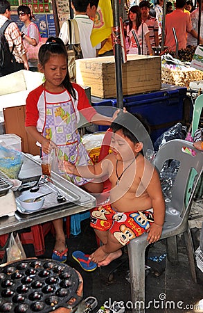 Bangkok, Thailand: Chubby Little Boy Editorial Stock Photo