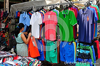Bangkok, Thailand: Clothing on Khao San Road Editorial Stock Photo