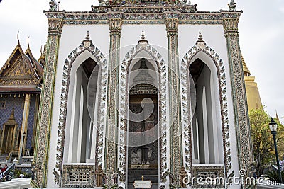 Phra Viharn Yod temple at Grand Palace complex in Bangkok Editorial Stock Photo