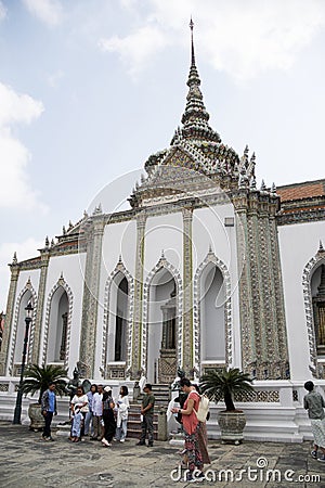 Phra Viharn Yod temple at Grand Palace complex in Bangkok Editorial Stock Photo