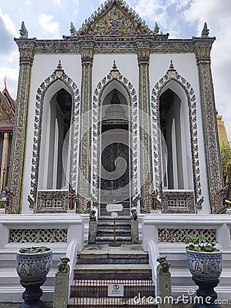 Phra Viharn Yod temple at Grand Palace complex in Bangkok Editorial Stock Photo