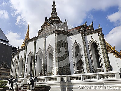 Phra Viharn Yod temple at Grand Palace complex in Bangkok Editorial Stock Photo