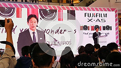 BANGKOK, THAILAND - FEBRUARY 20, 2018: Unveil event of Fujifilm Editorial Stock Photo
