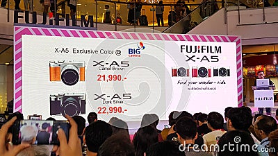 BANGKOK, THAILAND - FEBRUARY 20, 2018: Unveil event of Fujifilm Editorial Stock Photo