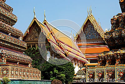 Bangkok, Thailand: Historic Wat Pho Stock Photo