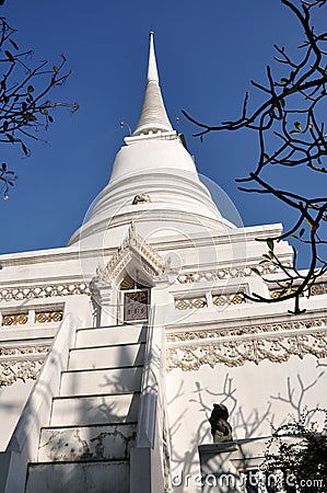 Bangkok, Thailand: Imposing Temple Chedi Stock Photo