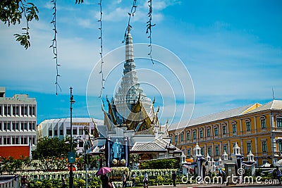Bangkok, Thailand January 22, 2560Grand palace and Wat phra keaw at bangkok Editorial Stock Photo