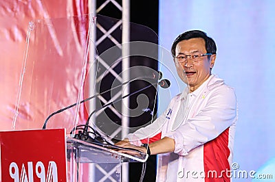 Pheu Thai Party last campaign speech Before the by-election in Bangkokâ€™s Constituency 9 Editorial Stock Photo