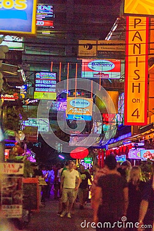 Bangkok, Thailand - January 29, 2017: Tourist visited Patpong, i Editorial Stock Photo