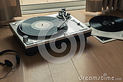 Audio-technica turntable Editorial Stock Photo