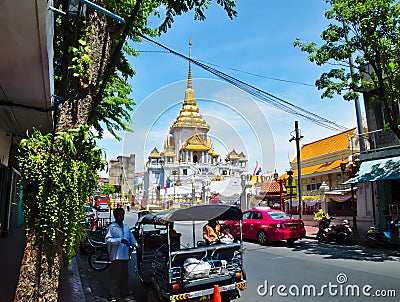 BANGKOK THAILAND-15 JULY 2019:Traimit Witthayaram Temple Samphanthawong District An ancient temple, formerly known as Editorial Stock Photo