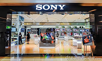 Sony electronics store, The company is one of the leading manufacturers of electronic products which ranked 87th on the 2012 Editorial Stock Photo