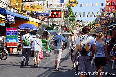 Bangkok, Thailand: Khao San Road Editorial Stock Photo