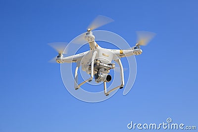 BANGKOK THAILAND - MARCH 13: dji phantom drone hover flying with Editorial Stock Photo