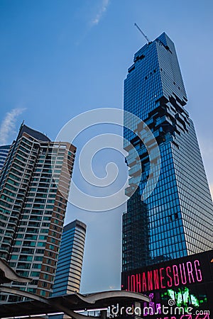 Bangkok, Thailand - March 8, 2017: Mahanakorn, the tallest build Editorial Stock Photo