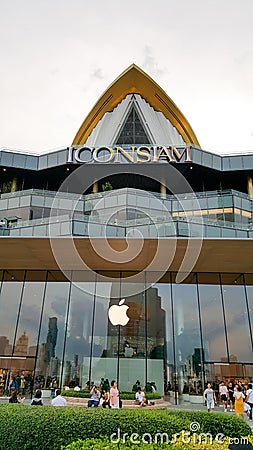 BANGKOK, THAILAND - MAY 6, 2019: Apple Store Iconsiam branch, the first official Apple store in Thailand has been opening for Editorial Stock Photo