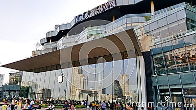 BANGKOK, THAILAND - MAY 6, 2019: Apple Store Iconsiam branch, the first official Apple store in Thailand has been opening for Editorial Stock Photo