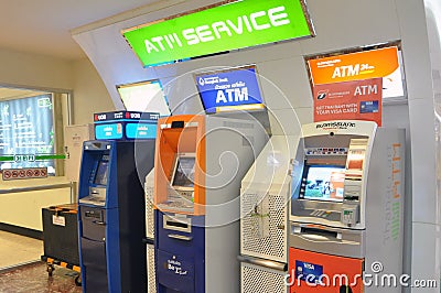 ATM machines Editorial Stock Photo