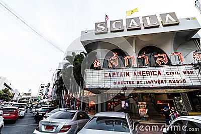 BANGKOK, THAILAND - MAY 12, 2016: Scala Theater at Siam Square. Editorial Stock Photo