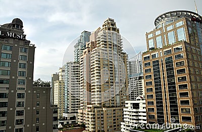 Bangkok, Thailand: Modern Apartment Towers Editorial Stock Photo