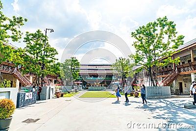 Bangkok, Thailand - NOV 10: 2017: LHONG1919 is a new tourist attraction in Bangkok, Thailand. It is a place to combine Old Chines Editorial Stock Photo