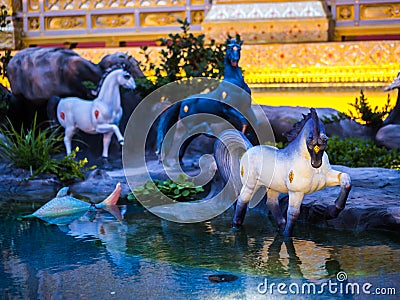 Mythical creatures of Himvanta Editorial Stock Photo