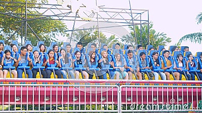 Bangkok, Thailand 24 november 2015. The shaking machine at Dream World is one of Thailand`s famous amusement park. Editorial Stock Photo