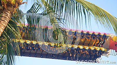 Bangkok, Thailand 24 november 2015. The shaking machine at Dream World is one of Thailand`s famous amusement park at the Editorial Stock Photo