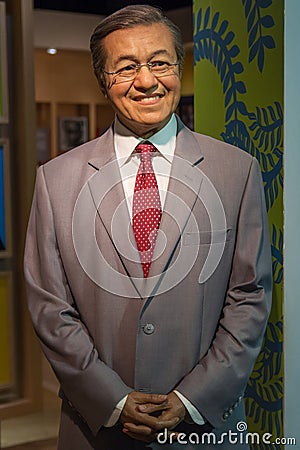 Tun Dr. Mahathir bin Mohamad wax figure Editorial Stock Photo