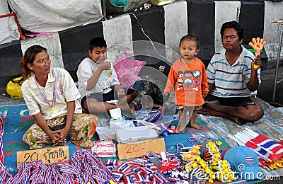 Bangkok, Thailand: Operation Shut Down Bangkok Souvenir Sellers Editorial Stock Photo