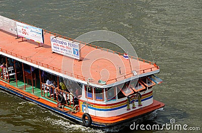 Bangkok, Thailand : Passenger boat Editorial Stock Photo