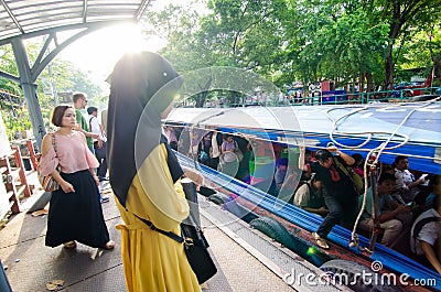 à¸ºBangkok, Thailand : Passenger boat Editorial Stock Photo